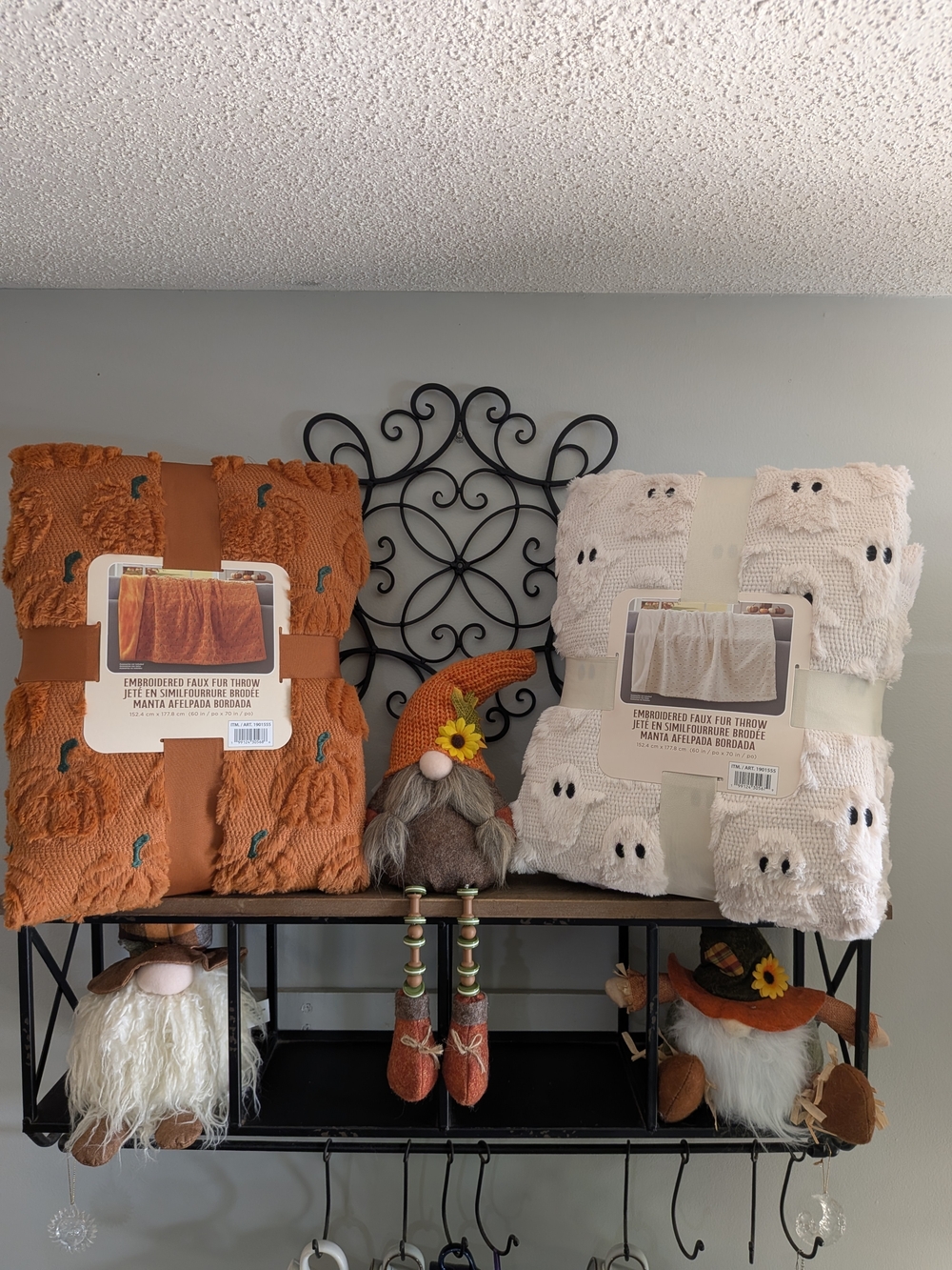 Viral Halloween Blankets Set Of Two Spooky Ghost And Orange Pumpkin